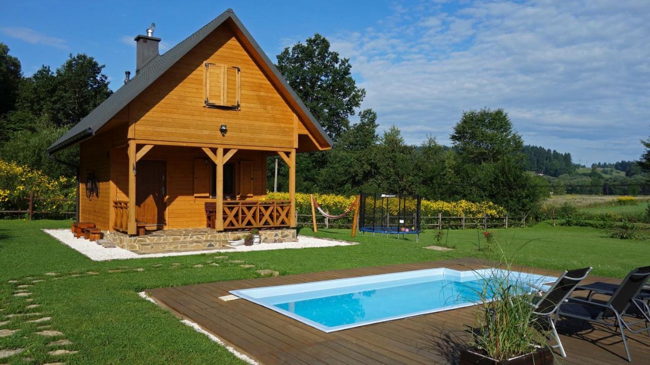 Domek Skowronek z basenem Lesko Zewnętrze zdjęcie